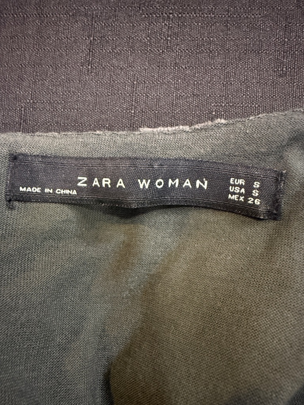 Zara Charcoal Gray Floral Lace Long Sleeve Dress - Picture 7 of 8